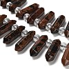 Natural Mahogany Obsidian Double Terminated Point Beads Strands G-H069-A02-01-3