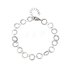 304 Stainless Steel Ring Link Chain Bracelets BJEW-P373-02B-P-4