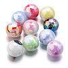 10Pcs UV Plating Colours Acrylic Beads OACR-S146-01C-1