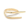 Brass Open Cuff Ring for Women RJEW-C102-07GP-2