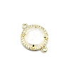 Natural Quartz Crystal Connector Charms PW-WGD2653-07-1