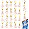 20Pcs 10 Styles Alloy Enamel Pendant Locking Stitch Markers HJEW-PH02083-1
