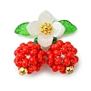 Glass Seed Beaded Pendants PALLOY-MZ01338-01-1