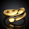 Real 18K Gold Plated Adjustable Brass Finger Rings for Women RJEW-BB07574-A-3