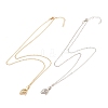 Rack Plating Alloy Hand Pendant Necklaces Sets NJEW-B081-11A-2