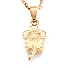304 Stainless Steel Pendant Necklaces NJEW-T018-43G-4