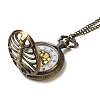 Alloy Glass Pendant Pocket Necklace WACH-S002-15AB-1