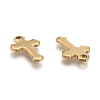 Ion Plating(IP) 304 Stainless Steel Tiny Cross Charms LS-X-STAS-L159-06G-2