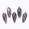 Natural Amethyst Pointed Pendants G-F705-01A-P-1