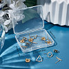 Beebeecraft 12Pcs 3 Style Brass Stud Earring Findings with Loop DIY-BBC0001-03-7