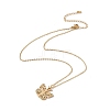 Initial Letter with Butterfly Pendant Necklace LS-NJEW-C026-01G-T-2