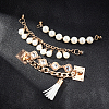3Pcs 3 Styles Alloy Chain for DIY Keychains MOBA-AR0001-01-4