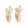 Brass Micro Pave Cubic Zirconia Pendants KK-L260-14G-1