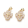 Brass Micro Pave Cubic Zirconia Pendants LS-ZIRC-I032-10G-1
