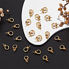 50Pcs Brass Screw Eye Peg Bails Charms KK-BBC0003-45-5