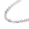 Anti-Tarnish Rhodium Plated 925 Sterling Silver Cable Chains Necklace for Women STER-I021-09P-2