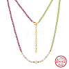 Natural Freshwater Pearl & 925 Sterling Silver Beaded Necklaces for Women NJEW-G154-02G-1