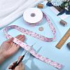 1Roll Single Face Printed Polyester Satin Ribbon SRIB-CY0001-47F-3