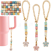 DIY Flower & Letter Alloy Enamel Cup Charms Pendant Decorations Making Kit DIY-SC0025-72-1