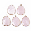 Natural Rose Quartz Pendants G-T131-08H-1