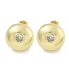 Brass Micro Pave Cubic Zirconia Stud Earrings for Women EJEW-E312-01B-G-1