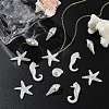 250G Marine Theme ABS Plastic Imitation Pearl Beads OACR-CJ0002-35-6