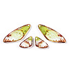 Transparent Resin Wing Earrings Pendants FIND-TAC0006-59D-2