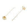 Brass Flower Head Pins FIND-B009-07G-2