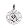 201 Stainless Steel Rhinestone Enamel Pendants STAS-T073-57P-1