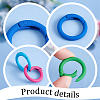   24Pcs 12 Colors Spray Painted Alloy Spring Gate Rings FIND-PH0009-68-4
