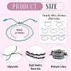 16Pcs 8 Colors Cotton Cord Silder Bracelets BJEW-TAC0059-4