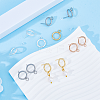 24Pcs 4 Colors 304 Stainless Steel Stud Earring Findings STAS-FH0001-64-4