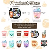 24Pcs 12 Styles Cartoon Drink Silicone Beads PVC-YW0001-04-3
