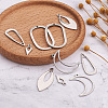 Yilisi 20Pcs 5 Styles 201 Stainless Steel Open Back Bezel Pendants STAS-YS0001-09-3