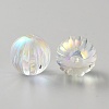 UV Plating Transparent Acrylic Beads OACR-WH20006-08E-2