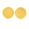 Brass Stud Earring Findings with Flat Round Tray KK-G502-08G-1