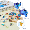 35Pcs 7 Colors Transparent Glass Beads GLAA-FH0001-68-5