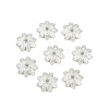 8-Petal Tibetan Style Alloy Flower Bead Caps TIBEB-2347-S-LF-3