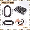 18Pcs Alloy Spring Gate Rings FIND-SP0001-43-2