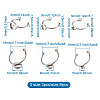 9Pcs 3 Styles 304 Stainless Steel Cuff Pad Ring Settings STAS-PJ0001-16P-6