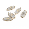 Natural White Agate Oval Connector Charms PW-WG509CD-01-1