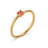 Flat Round 304 Stainless Steel Micro Pave Cubic Zirconia Finger Rings FS-WG2DA17-05-1
