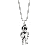 Cute Stainless Steel Spaceman Pendant Necklaces for Women's Daily Wear AD9649-1-2