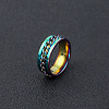 304 Stainless Steel Rotatable Chain Finger Rings for Men FS-WG60CA3-32-1