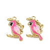 304 Stainless Steel Enamel Pendants STAS-P415-07G-02-1