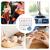 20Pcs 10 Colors Alloy Glass Pendant Stitch Markers HJEW-NB00036-6