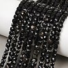 Natural Black Tourmaline Beads Strands X-G-P612-B01-01-1