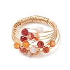 Natural Carnelian Finger Rings RJEW-TA00221-05-2