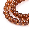 Transparent Spray Painted Glass Bead Strands DGLA-R050-6mm-12-3