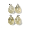 Natural Lemon Quartz Pendants G-U018-01P-H-1
